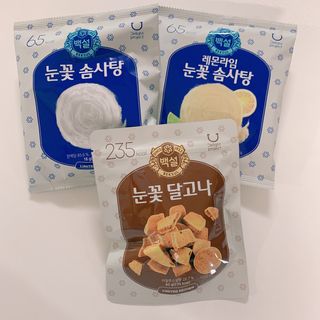 딜라이트 프로젝트  달콤한 눈꽃 간식세트( 눈꽃 솜사탕 / 레몬라임 솜사탕 / 달고나 총 7EA+스마트톡 증정) — 4점을 준 리뷰어가 2022년 5월 올린 사용 사진