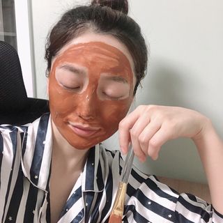 약손명가코스메틱 심결 깨어나는 맑음 팩 — 5점을 준 리뷰어가 2021년 4월 올린 사용 사진