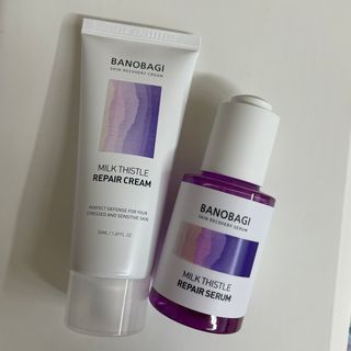 바노바기 코스메틱 바노바기 밀크 씨슬 리페어 세럼 30ml & 크림 50ml — 4.5점을 준 리뷰어가 2024년 6월 올린 사용 사진