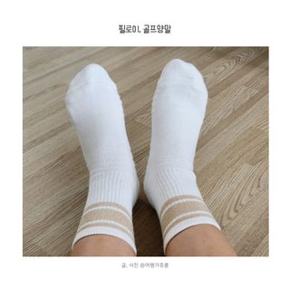 [사이즈가 있는 양말 필로이] 여자 골프 스포츠 중목 양말 2족 세트【 S, M, L 】3가지 사이즈 — 5점을 준 리뷰어가 2022년 9월 올린 사용 사진