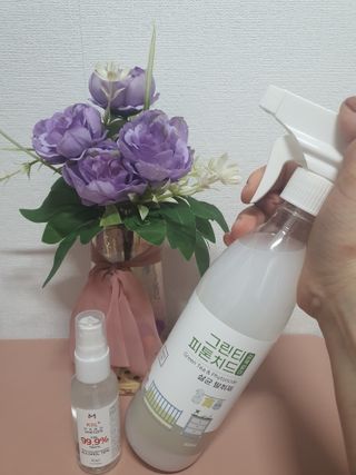 [엠메이데이] 그린티 피톤치드 감쪽같이 500ml + 손소독액 50ml — 5점을 준 리뷰어가 2022년 2월 올린 사용 사진