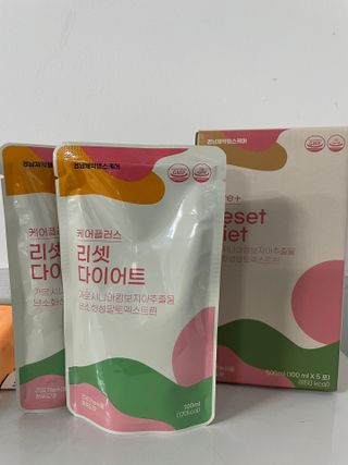 [경남제약헬스케어] 케어플러스 리셋 다이어트 청포도맛 100ml X 5포 (5일분) — 5점을 준 리뷰어가 2023년 3월 올린 사용 사진