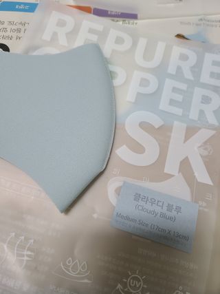 [에이블밤부] 리퓨어 쿠퍼 마스크 10color — 5점을 준 리뷰어가 2021년 1월 올린 사용 사진