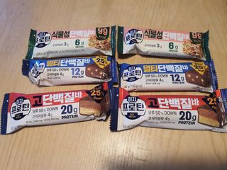 이지프로틴바 3종x각 2ea (고단백질바, 멀티단백질바, 식물성단백질바) — 5점을 준 리뷰어가 2024년 3월 올린 사용 사진