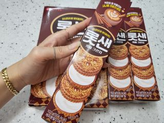 롯데제과 롯샌 카페크런치 — 5점을 준 리뷰어가 2021년 10월 올린 사용 사진
