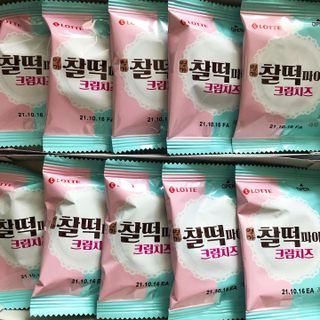 롯데제과 찰떡파이 크림치즈 — 4점을 준 리뷰어가 2021년 6월 올린 사용 사진