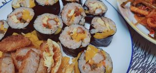해풀잎 누구나 김밥*1ea [(혼합야채 35g *1ea,  김밥김 (5g, 5ea),  양념간장 (6g, 5ea), 참기름(5g, 2ea)] — 1점을 준 리뷰어가 2022년 7월 올린 사용 사진
