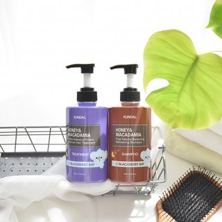 쿤달 [KUNDAL 공식] 프리미엄 헤어 케어 스페셜 세트 샴푸 500ml &amp; 트리트먼트 500ml — 5점을 준 리뷰어가 2021년 3월 올린 사용 사진