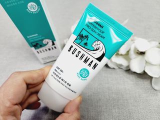 부쉬맨 워터프루프 프로 선크림 50g SPF50+ PA++++ — 5점을 준 리뷰어가 2023년 5월 올린 사용 사진