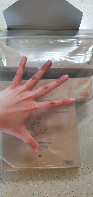 위케어 진짜 산화생분해가 가능한 위생장갑,롤백,지퍼백 친환경 제품 — 5점을 준 리뷰어가 2021년 2월 올린 사용 사진