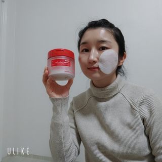 메디필 레드 락토 콜라겐 필링패드 — 5점을 준 리뷰어가 2021년 2월 올린 사용 사진
