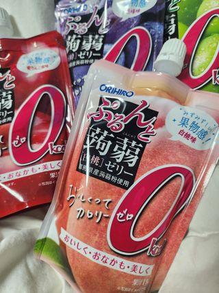 ORIHIRO 오리히로 곤약젤리 제로칼로리 130g 4종 4팩(맛별로 1팩씩) — 5점을 준 리뷰어가 2023년 2월 올린 사용 사진