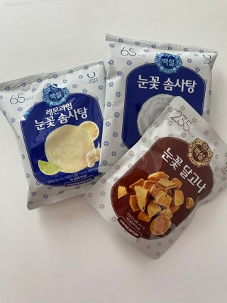 딜라이트 프로젝트  달콤한 눈꽃 간식세트( 눈꽃 솜사탕 / 레몬라임 솜사탕 / 달고나 총 7EA+스마트톡 증정) — 5점을 준 리뷰어가 2022년 5월 올린 사용 사진