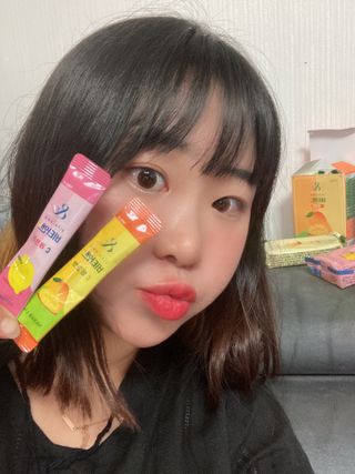 비타앤C 레몬맛, 망고맛 — 5점을 준 리뷰어가 2021년 6월 올린 사용 사진