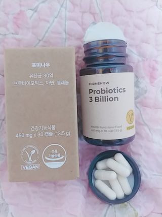 나우캠페인용 [포미나우]이탈리아 비건 인증 완료 유산균 30억 — 5점을 준 리뷰어가 2023년 10월 올린 사용 사진