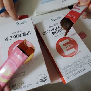 인디닥터 면역 생생 핑크 이뮨 젤리 + 타이탄 BCAA 프로틴 젤리스틱 — 5점을 준 리뷰어가 2022년 3월 올린 사용 사진