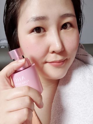 AHC 아우라 시크릿 톤업 벨벳 — 5점을 준 리뷰어가 2021년 4월 올린 사용 사진