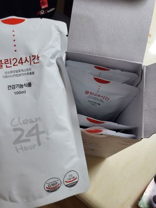 클린24시간 1BOX(5포) + 전용보틀(500ml) — 5점을 준 리뷰어가 2022년 9월 올린 사용 사진