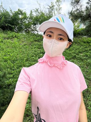 어베이브 3D와이어 퍼펙트벤트 자외선차단 마스크 — 5점을 준 리뷰어가 2023년 9월 올린 사용 사진