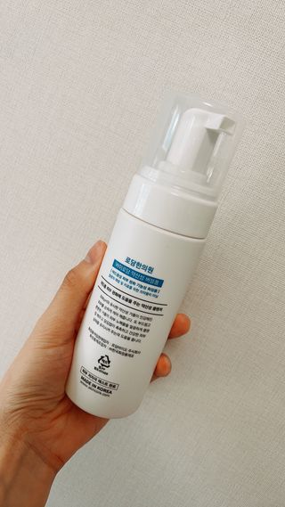 [바이로담] 저자극 약산성버블 폼 폼클렌징 150ml — 5점을 준 리뷰어가 2021년 3월 올린 사용 사진