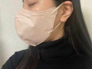 애니가드 셋업마스크 4컬러 각 10매입 [크리미베이지, 캐시미어로즈, 초콜렛브라운, 미드나잇네이비] — 5점을 준 리뷰어가 2022년 2월 올린 사용 사진