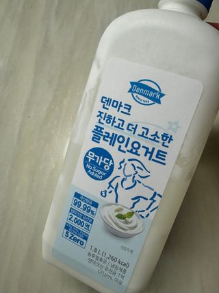 *구매평_[덴마크] 진하고 더 고소한 무가당 플레인 요거트 1.8L — 5점을 준 리뷰어가 2025년 9월 올린 사용 사진