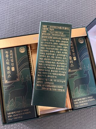 서울약사신협_프리미엄 진 녹용스틱 플러스10g x 30포 — 5점을 준 리뷰어가 2021년 7월 올린 사용 사진