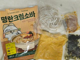 *구매평/프레시지 타라코소바 명란크림소바 (냉동) — 5점을 준 리뷰어가 2025년 8월 올린 사용 사진