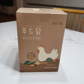도그퓨어 푸드닭 강아지 닭고기 통살 애견간식 오리지널/차전자피/초록입홍합 — 5점을 준 리뷰어가 2021년 10월 올린 사용 사진