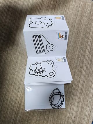 워터멜론컴퍼니 슈링코 페이퍼 3개 Set / 슈링클스 호환 종이 키링 만들기 미술놀이 재료 키트 — 5점을 준 리뷰어가 2022년 11월 올린 사용 사진