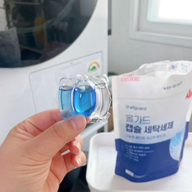 [올가드] 고농축 캡슐 세탁세제(32개입)*1파우치 리뷰 사진