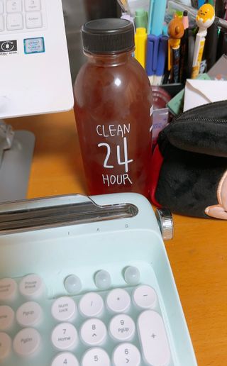 클린24시간 1BOX(5포) + 전용보틀(500ml) — 5점을 준 리뷰어가 2023년 7월 올린 사용 사진