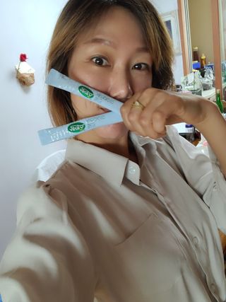 셀렉스스포츠 셀렉스 밀크세라마이드 저분자피쉬콜라겐 28포 X 1박스 — 5점을 준 리뷰어가 2021년 6월 올린 사용 사진