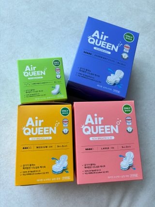 에어퀸 뉴브레스 유기농 생리대 4종 (팬티라이너 20P + 중형 10P + 대형 10P + 오버나이트 8P)_체험단 — 5점을 준 리뷰어가 2024년 5월 올린 사용 사진