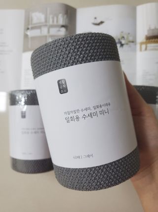 [생활공작소] 일회용 수세미 미니_그레이 60매 x 3입 — 5점을 준 리뷰어가 2021년 2월 올린 사용 사진