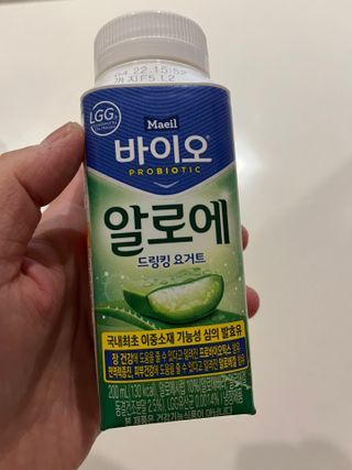 LIVE 매일바이오 알로에 드링킹 요거트 — 5점을 준 리뷰어가 2022년 4월 올린 사용 사진