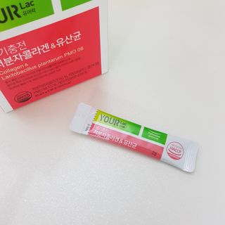 [풀무원건강생활] 생기충전 저분자콜라겐유산균 30포 — 5점을 준 리뷰어가 2021년 1월 올린 사용 사진