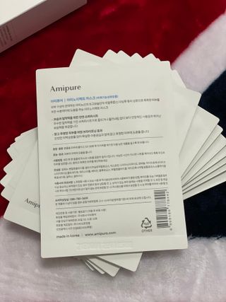 아미퓨어 촉촉하고 밝은 피부를 만들어주는 1일1팩, 아미노이펙트 마스크 10매 — 4점을 준 리뷰어가 2021년 6월 올린 사용 사진