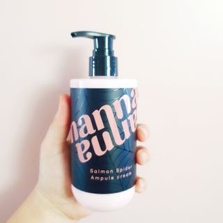 난나 살몬 스파이더 검버섯 미백 톤업 화이트닝 연어 앰플 크림 300ml 대용량 — 5점을 준 리뷰어가 2022년 8월 올린 사용 사진