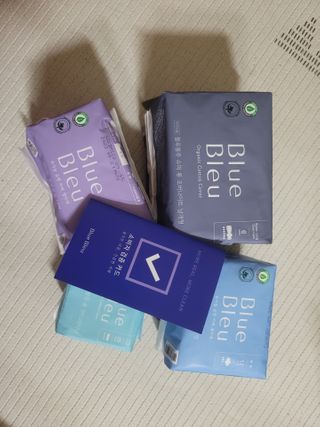 블루블루 유기농 순면 커버 생리대 — 4점을 준 리뷰어가 2021년 2월 올린 사용 사진