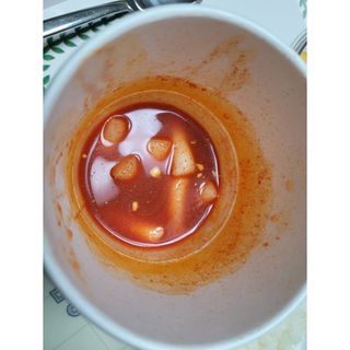 유비쿡 컵떡볶이 매운컵떡볶이2개/ 짜장컵떡볶이 2개  총 4개세트 — 5점을 준 리뷰어가 2021년 3월 올린 사용 사진