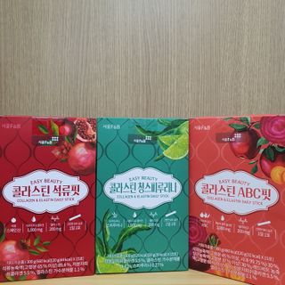 서울에프엔비 콜라스틴 3종 뷰티젤리스틱 45입 [ABC핏 15입 /  석류핏 15입 / 청스피루리나 15입] — 4점을 준 리뷰어가 2021년 7월 올린 사용 사진