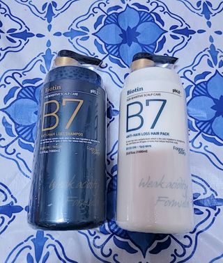 [포레스트스토리] B7 안티 헤어로스 샴푸1,000ml + 헤어팩 1,000ml — 5점을 준 리뷰어가 2021년 3월 올린 사용 사진