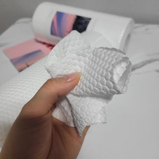 부직포나라 중금속유해물질ZERO 뜯어쓰는 주방 일회용수세미 60매 2매 — 3점을 준 리뷰어가 2022년 11월 올린 사용 사진