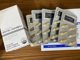메디타민 원헌드레드 그린프로폴리스 — 5점을 준 리뷰어가 2021년 9월 올린 사용 사진