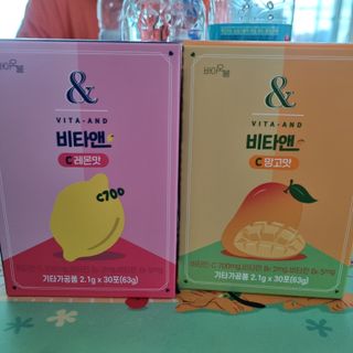 비타앤C 레몬맛, 망고맛 — 5점을 준 리뷰어가 2021년 6월 올린 사용 사진