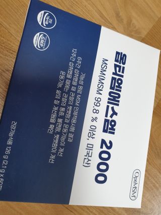 바른비타민 옵티엠에스엠2000 1박스 60포 관절 연골 복합건강기능식품 — 5점을 준 리뷰어가 2021년 6월 올린 사용 사진