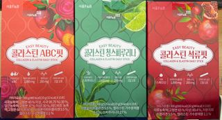 서울에프엔비 콜라스틴 3종 뷰티젤리스틱 45입 [ABC핏 15입 /  석류핏 15입 / 청스피루리나 15입] — 5점을 준 리뷰어가 2021년 9월 올린 사용 사진