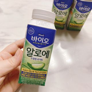 LIVE 매일바이오 알로에 드링킹 요거트 — 5점을 준 리뷰어가 2022년 4월 올린 사용 사진