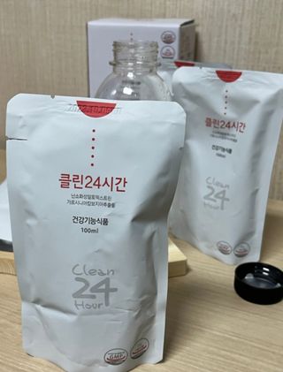클린24시간 1BOX(5포) + 전용보틀(500ml) — 5점을 준 리뷰어가 2022년 9월 올린 사용 사진